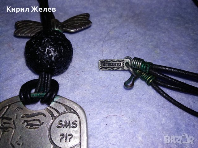 УМБОПО - МАРКОВ ПОСРЕБРЕН ХИПИ - АРТ СТИЛ ФЕШЪН МЕДАЛЬОН КОЛИЕ 34655, снимка 2 - Колиета, медальони, синджири - 39201395