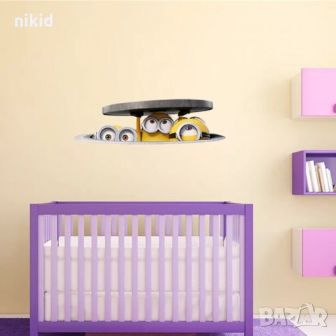 Minions Миньоните 3D стикер лепенка имитация дупка за пода земята, снимка 3 - Други - 18461112