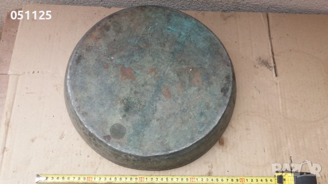 масивна бакърена кована тава - възрожденска , снимка 14 - Антикварни и старинни предмети - 40518845