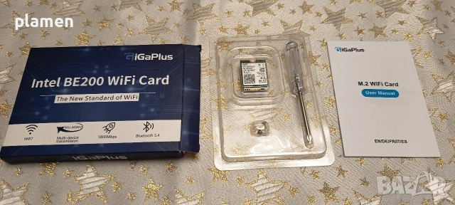 GiGaPlus Intel BE200 WiFi Card / Wi-Fi 7, снимка 2 - Части за лаптопи - 54158749