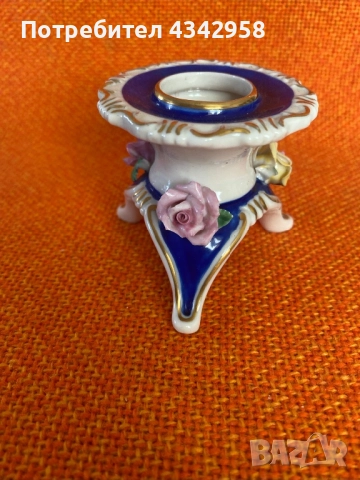 Vintage Frankenthal Dresden.1920 г. Античен свещник.