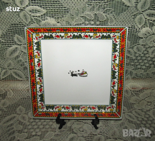 Порцеланово плато с коледни мотиви, ново