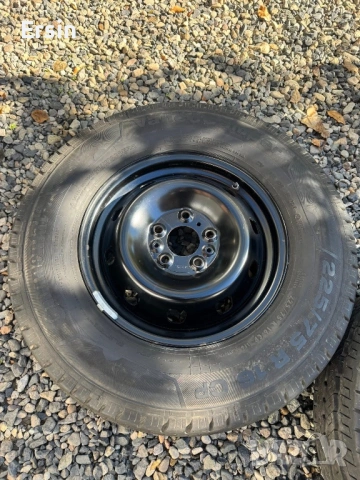 Оригинални железни джанти с гуми ( 2 броя ) Джанти : 5х118 - 16 ки  Гуми : 225 75 16 CP Continental , снимка 3 - Гуми и джанти - 53173265