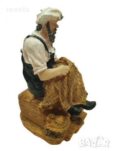 Статуетка Ahelos, Рибар, Керамична, 14х8 см, снимка 2 - Морски сувенири - 38414093