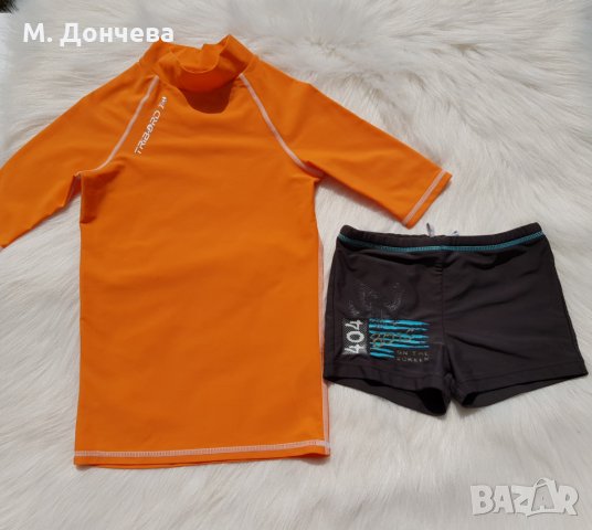 Бански и блуза с UV защита 7-8 години, снимка 8 - Детско бельо и бански  - 29556339