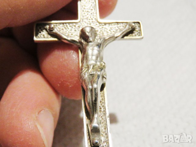 сребърен кръст разпятие православен кръст с Исус - разпятие Христово
