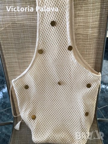 Модерна чанта тип торба (хобо)ZENTO,цвят айвъри