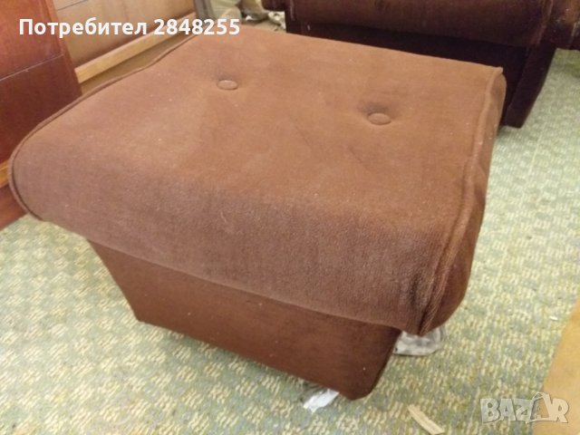 Продавам фотьойл и табуретка в запазено състояние, снимка 4 - Дивани и мека мебел - 38513516
