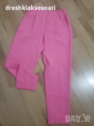 Розов циклама панталон с ръб, снимка 1 - Панталони - 44247531
