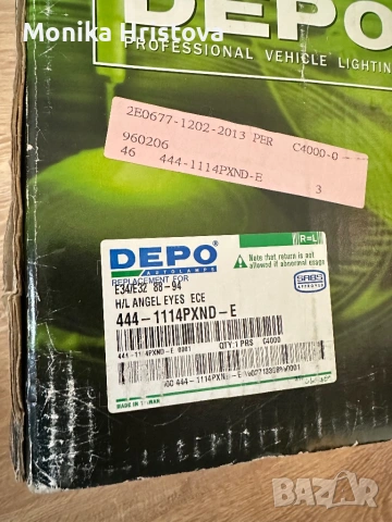 Нови Angel Eyes фарове DEPO за BMW E34 / E32 – лупи, снимка 8 - Аксесоари и консумативи - 53220750