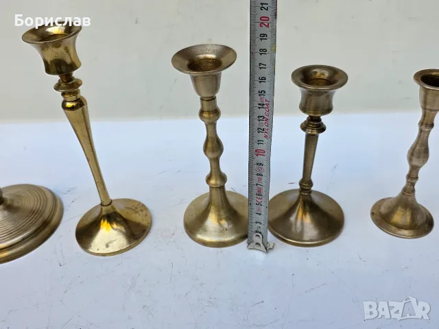 Бронзови свещници, снимка 3 - Антикварни и старинни предмети - 56378044