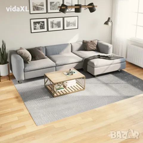 vidaXL Килим IZA с къс косъм, скандинавски вид, сив, 200x280 см, снимка 2 - Килими - 56147388