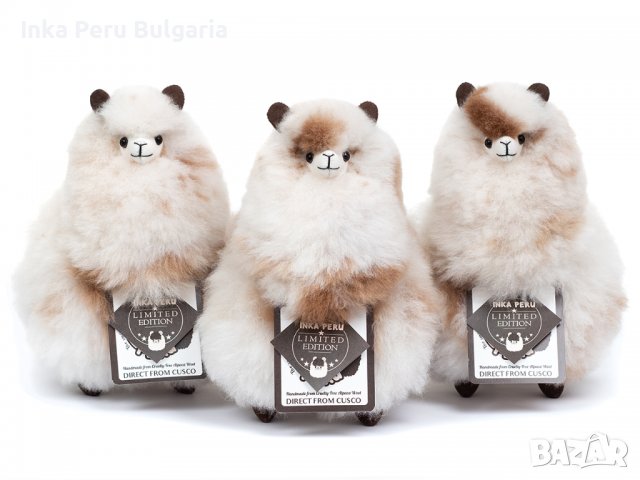 Алпака /Лама/ направена от вълна от истинска алпака - 23 см - лимитирана серия - различни цветове, снимка 5 - Плюшени играчки - 37012114