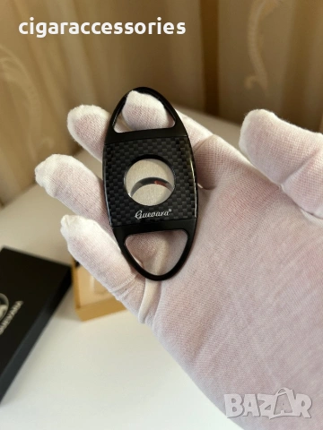 Луксозен подаръчен комплект за пури – карбон, резачка и запалка, снимка 6 - Запалки - 53152665