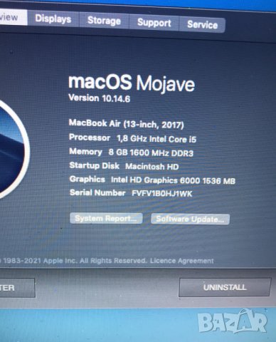 Mackbook air - macOS MOJAVE, снимка 2 - Лаптопи за дома - 34217358