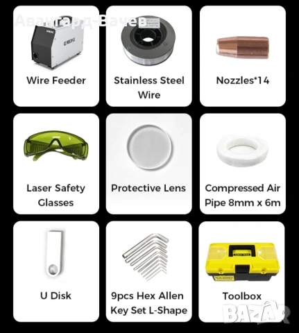 Преносима лазерна заваръчна машина за 100 вида метал , снимка 7 - Други машини и части - 53297040