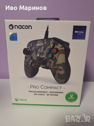Nacon - Pro Compact, зелен камуфлаж (Xbox One/Series S/X/PC)