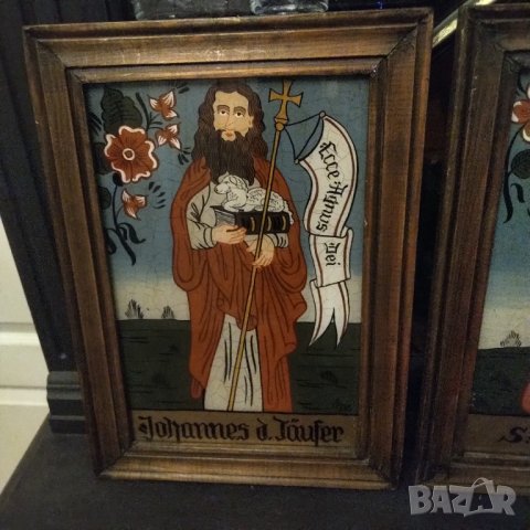 Картини ( икони ) найвизъм лот рисувана върху стъкло ., снимка 2 - Картини - 39943324