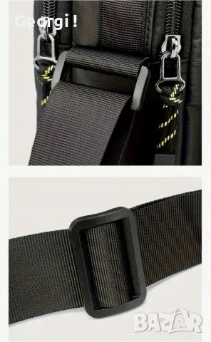 Мъжки елегантни, удобни и универсална чанти POLC (PU кожа) черни на цвят!, снимка 11 - Чанти - 49292274