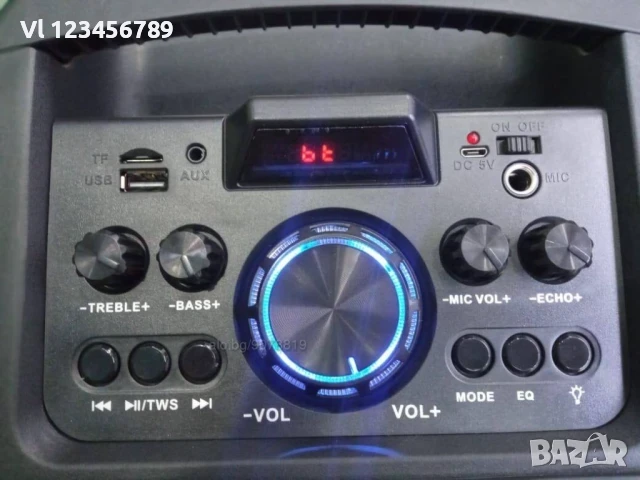 Преносима караоке колона ZQS-8210 2х8 инча микрофон, снимка 6 - Bluetooth тонколони - 50796332