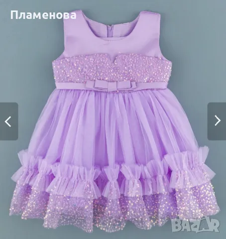 Бебешка официална рокля с пайети - 2-3г. /100см. , снимка 9 - Бебешки рокли - 49562458