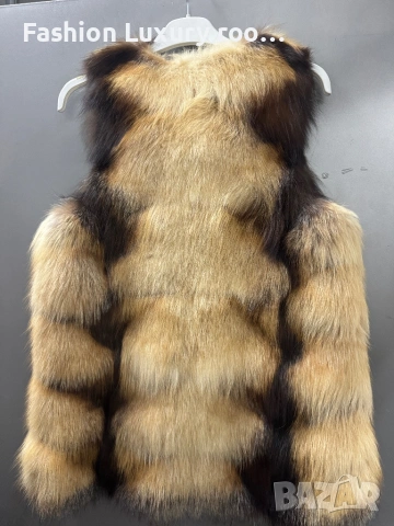 Елек от естествен косъм на лисица, снимка 2 - Елеци - 54349722