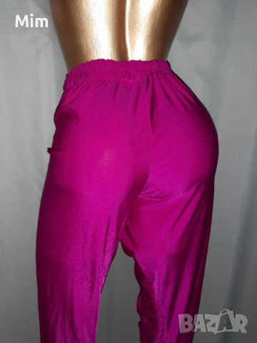 XXL цикламов клин със сатенирана материя с отблясък &, снимка 2 - Клинове - 38412218