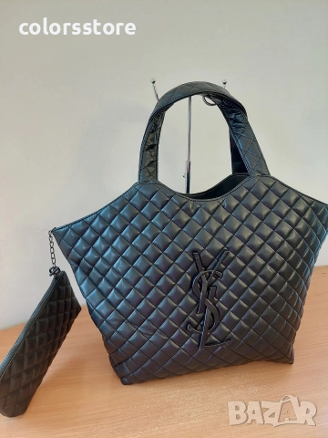 Черна чанта YSL/SG84v, снимка 2 - Чанти - 52718862