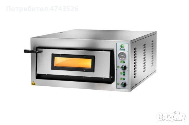 Електрическа пица фурна – 0.55 kW, с термостат, вътрешно осветление