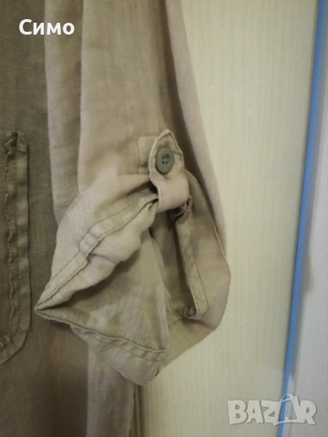 СHEVIGNON - Мъжка Ленена Риза Къс Ръкав, снимка 6 - Ризи - 53202445