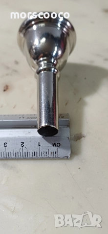 Голям мундщук със сребърно покритие , снимка 5 - Духови инструменти - 52898104