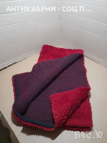 Стар Ръчно Тъкан Еднолицев Дебел Китеник  Размери 200см/105см., снимка 5 - Антикварни и старинни предмети - 48435583