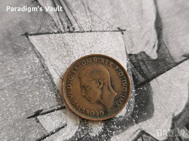 Монета - Великобритания - 1/2 (половин) пени | 1942г., снимка 2 - Нумизматика и бонистика - 44350911