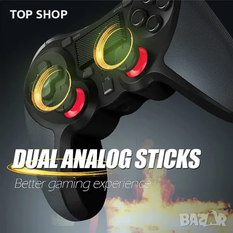 Джойстик -Безжичен контролер TERIOS, съвместим с PS4/PS4 Pro/PS4 Slim, снимка 3 - Аксесоари - 48622140