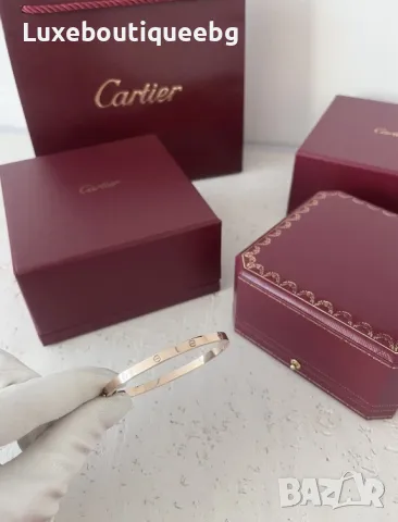 Cartier Love Гривна в розово злато, снимка 7 - Гривни - 48092475