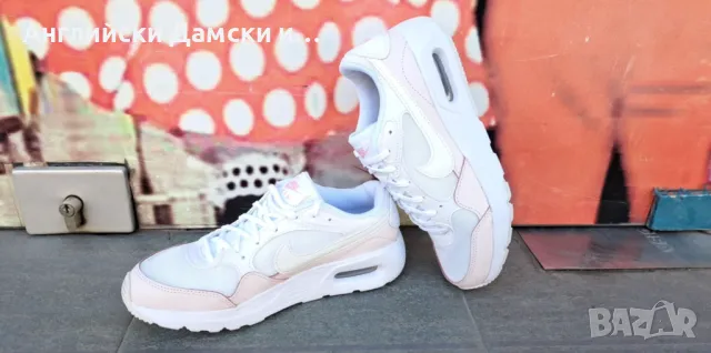 Английски оригинални дамски маратонки -Nike,с естествена кожа и плат