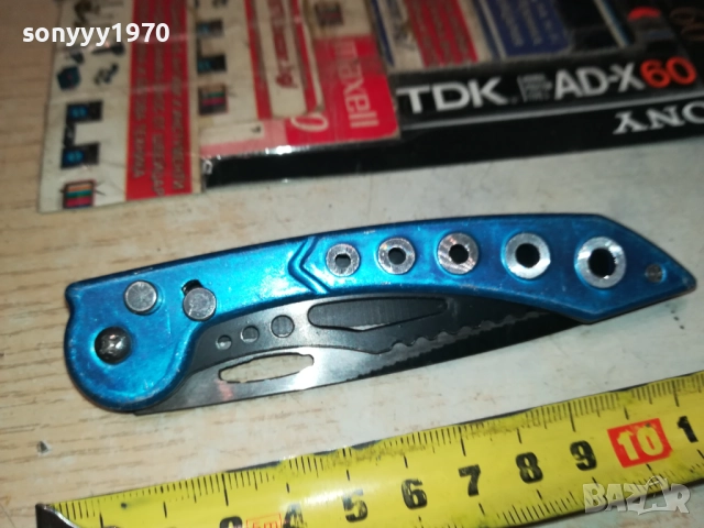 СИНЯ МЕТАЛНА НОЖКА-АВТОМАТИЧНА 0509251709, снимка 4 - Оборудване и аксесоари за оръжия - 51618125