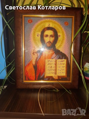 ИКОНА гоблен СВЕТЛИНА ОТ ИСУС 