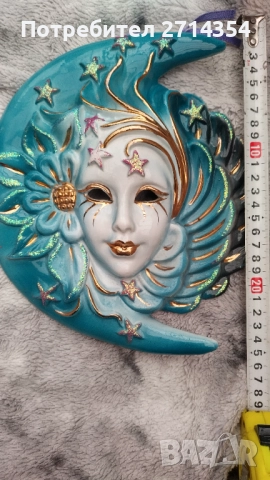 Венецианска порцеланова маска, снимка 3 - Антикварни и старинни предмети - 52341638