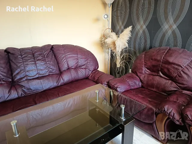 Продавам холова гарнитура кожена, снимка 4 - Дивани и мека мебел - 56159269