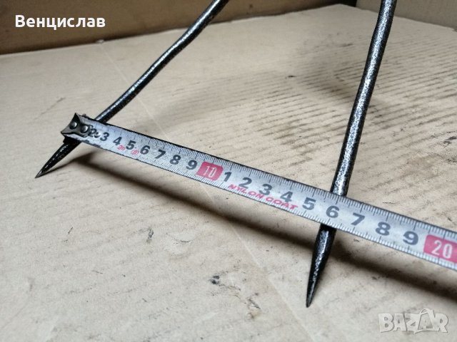 Стара Кована Двурога Вила. , снимка 11 - Антикварни и старинни предмети - 36905033