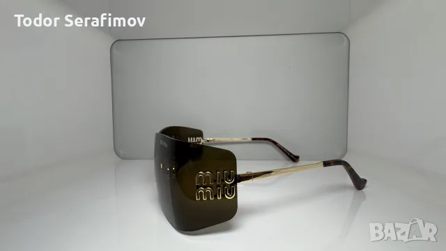 Дамски слънчеви очила Miu Miu Rimless Shield / Visor, снимка 8 - Слънчеви и диоптрични очила - 55982784