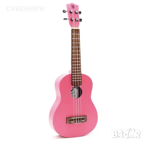 Занаятчийско укулеле - ярко розово покритие (4 струни)