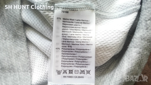 HELLY HANSEN 75106 Grey Lifa Base Layer 57% Merino Wool размер S работна термо блуза W4-550, снимка 14 - Блузи - 52025502