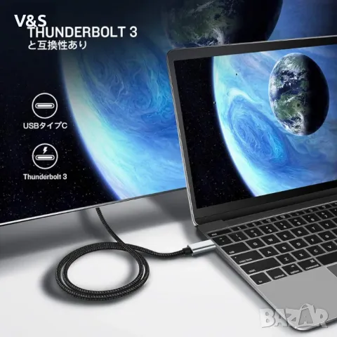 Видео кабел, USB-C/HDMI, 4K, 2 м, сив, снимка 5 - Резервни части за телефони - 48133346