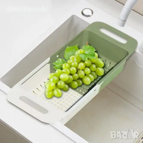 Универсална разтегателна поставка за мивка – здрав и практичен отцедник, снимка 1