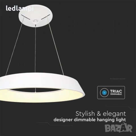 LED Полилей 48W Бял Димиране , снимка 3 - Полилеи - 40748281