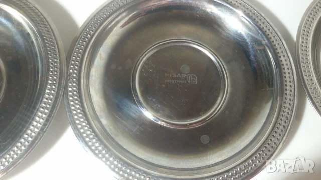 Лот 12 малки чинийки Hisar Rostfrei, снимка 7 - Чинии - 51317270
