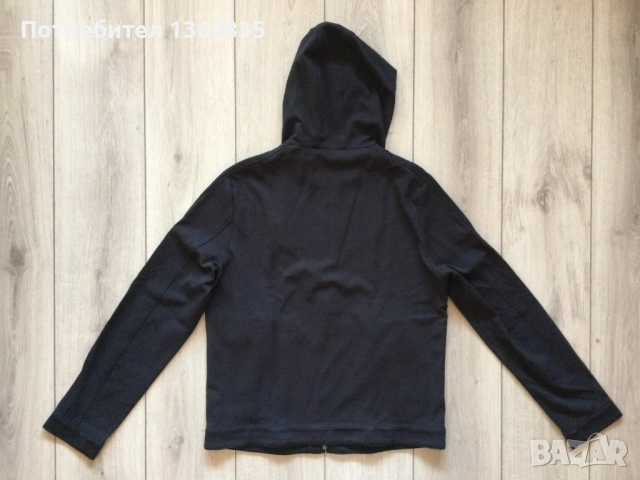 НОВ оригинален черен суичър яке EMPORIO ARMANI размер 54 / XL от Италия, снимка 9 - Суичъри - 52850611