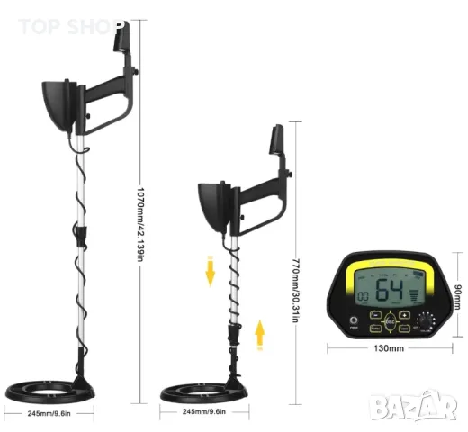 Металотърсач, Металдетектор, Водоустойчив, Метал детектор, златотърсач, Garrett, за злато, сребро, снимка 8 - Друга електроника - 49746463